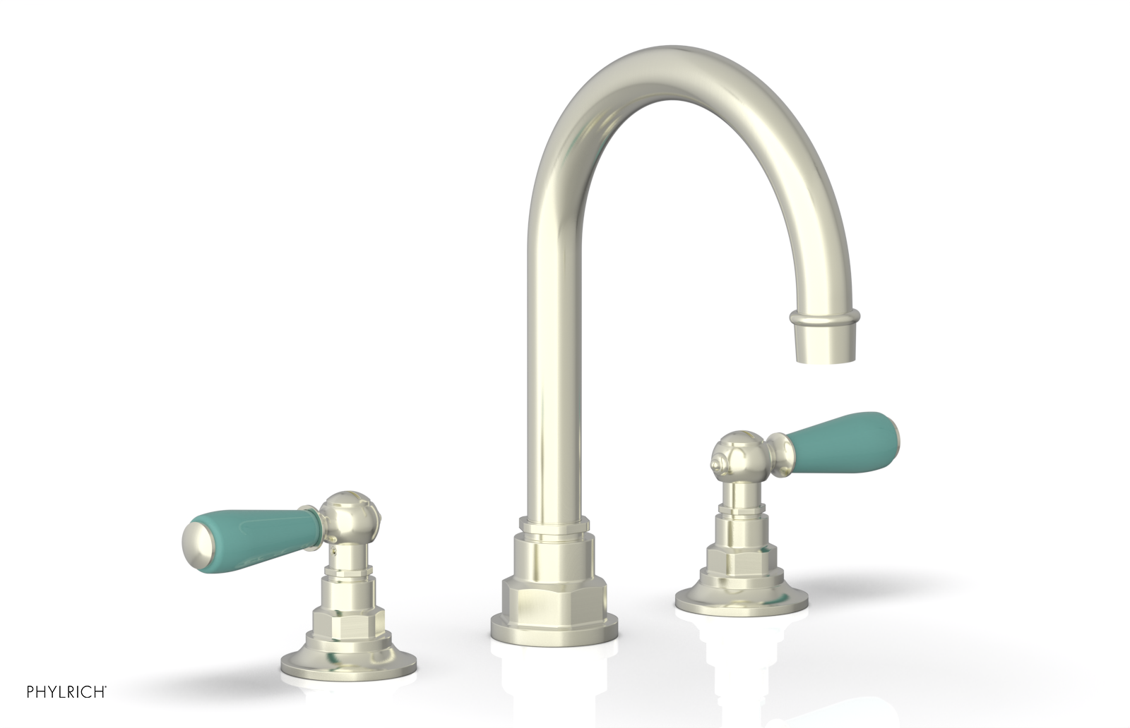Phylrich Jamestown High Spout Widespread Faucet with Lever Handle