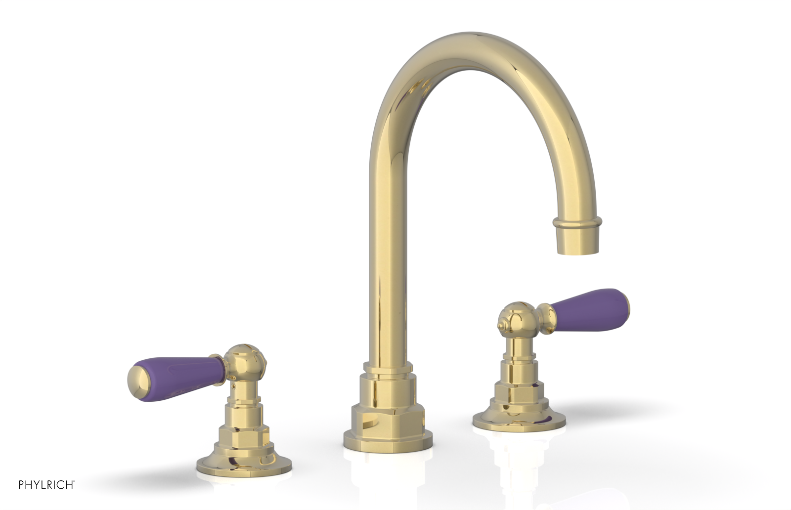 Phylrich Jamestown High Spout Widespread Faucet with Lever Handle