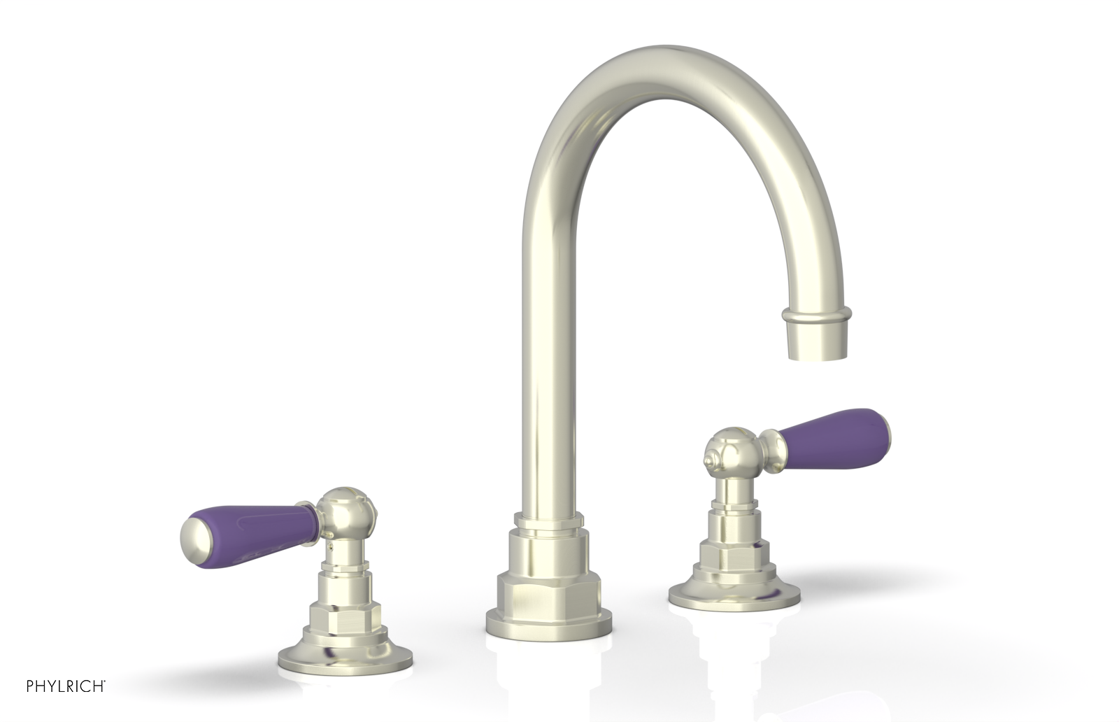 Phylrich Jamestown High Spout Widespread Faucet with Lever Handle