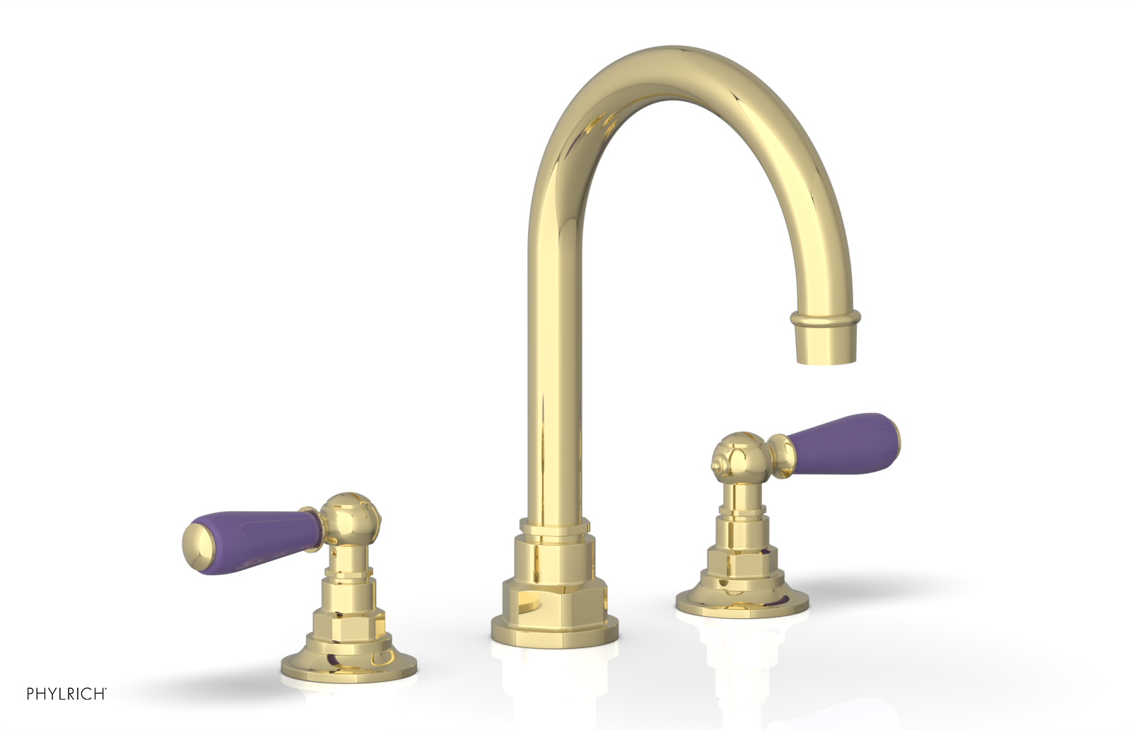 Phylrich Jamestown High Spout Widespread Faucet with Lever Handle