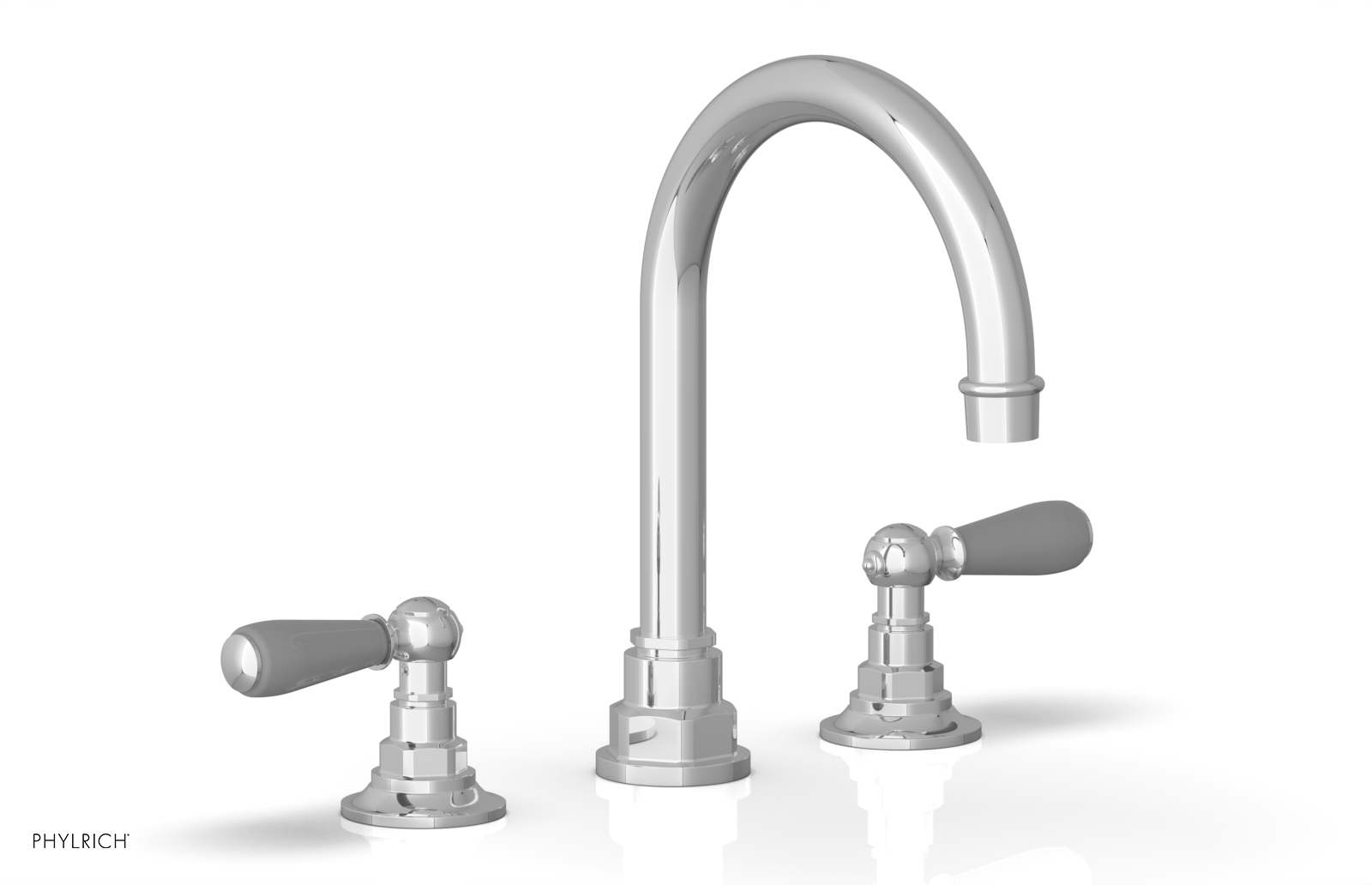 Phylrich Jamestown High Spout Widespread Faucet with Lever Handle