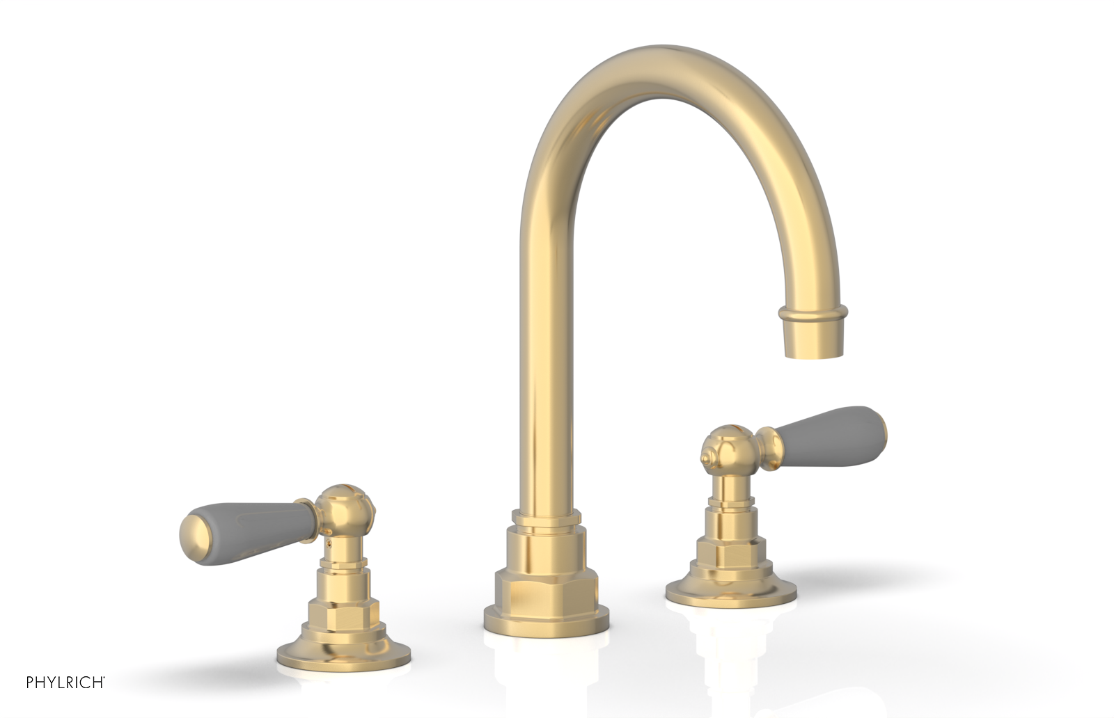 Phylrich Jamestown High Spout Widespread Faucet with Lever Handle