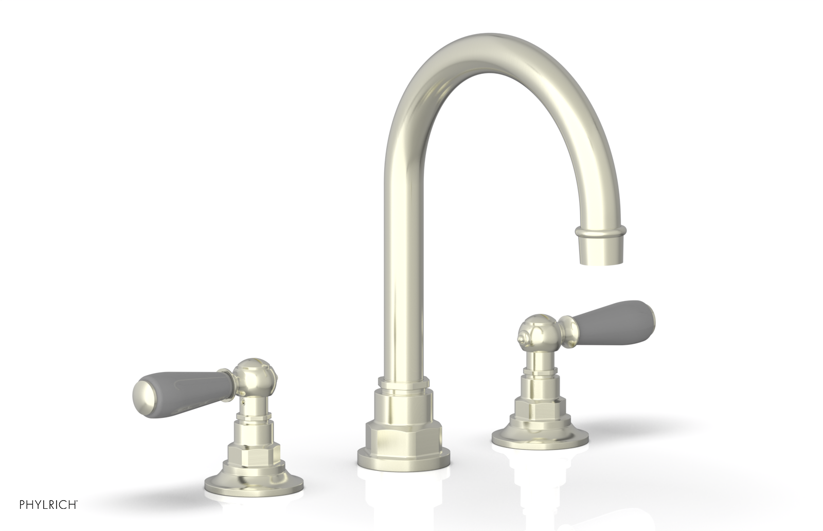 Phylrich Jamestown High Spout Widespread Faucet with Lever Handle
