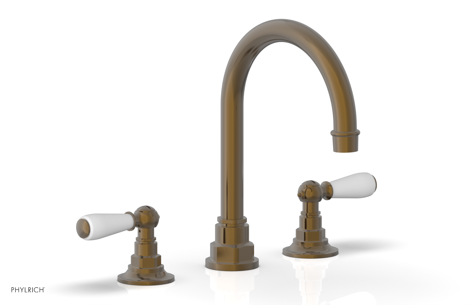 Phylrich Jamestown High Spout Widespread Faucet with Lever Handle