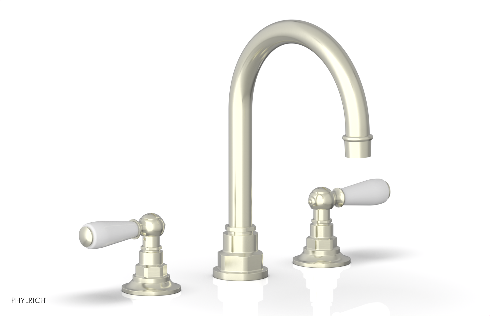 Phylrich Jamestown High Spout Widespread Faucet with Lever Handle