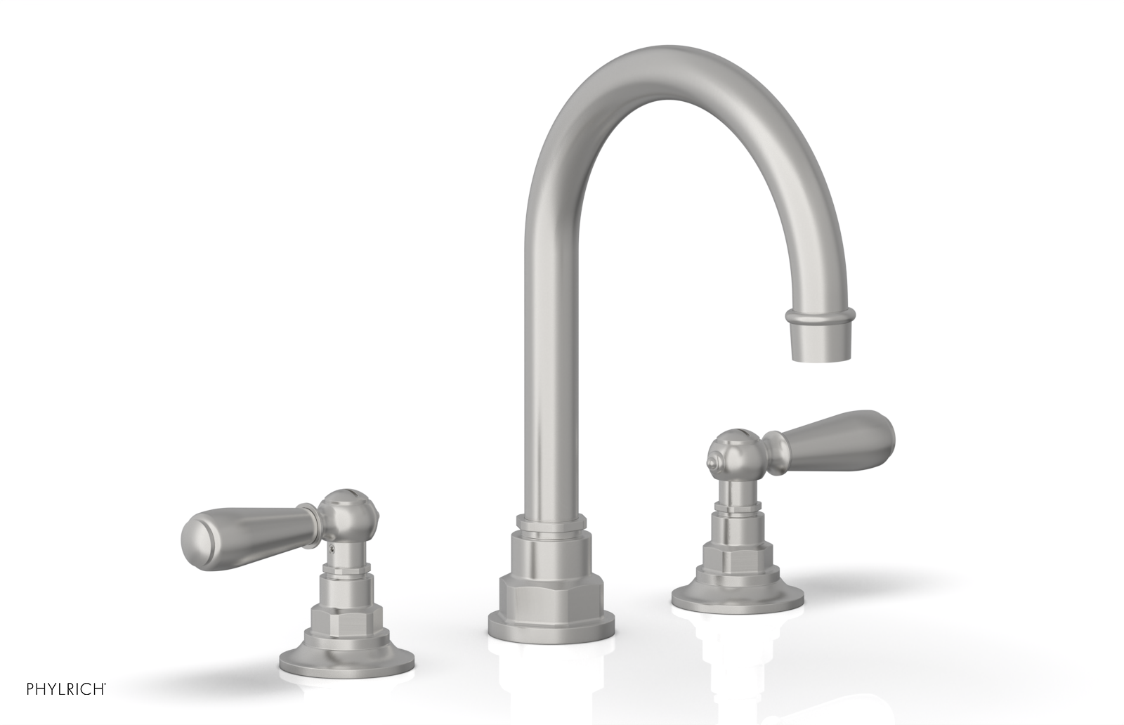 Phylrich Jamestown High Spout Widespread Faucet with Lever Handle