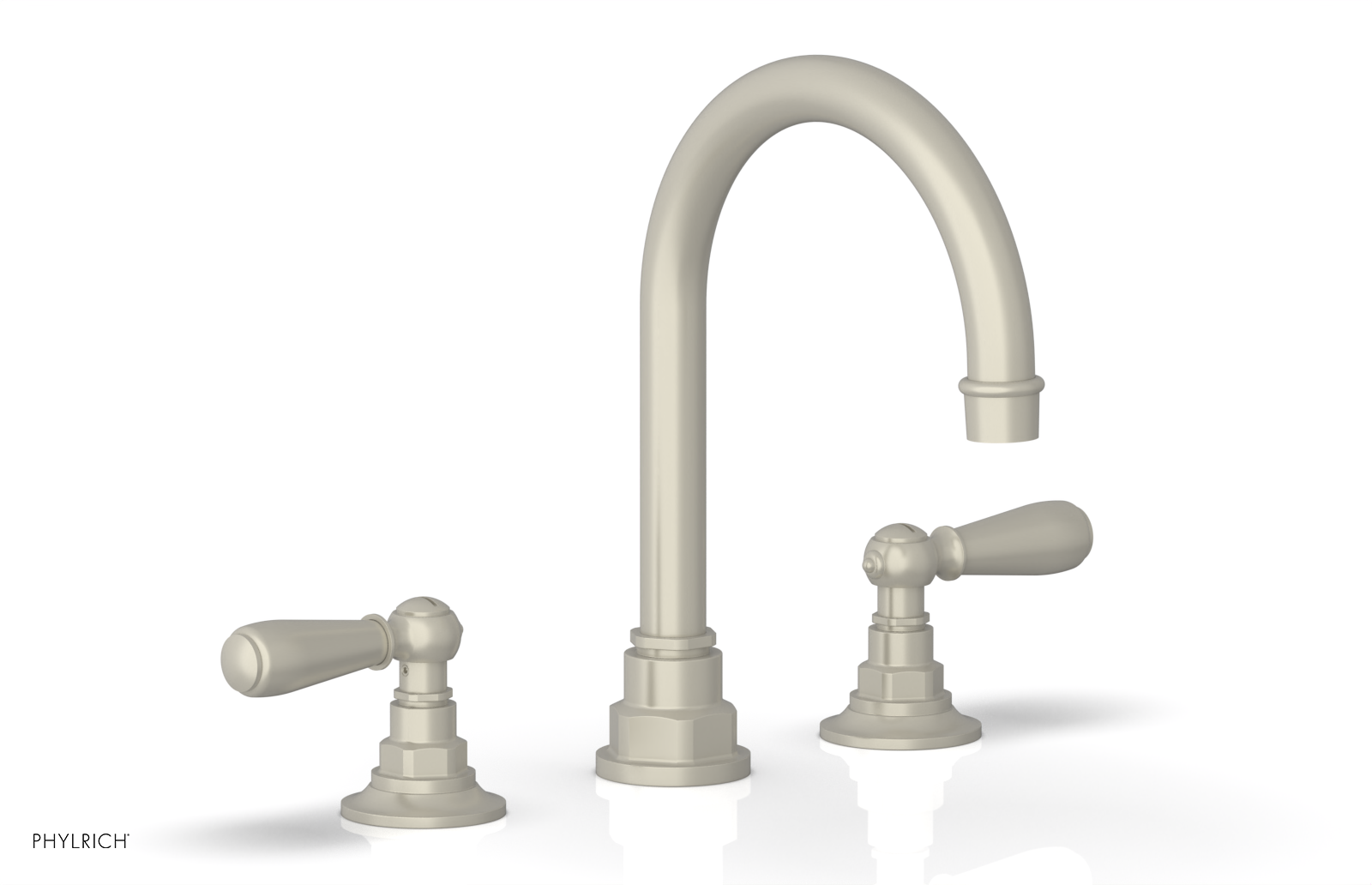 Phylrich Jamestown High Spout Widespread Faucet with Lever Handle