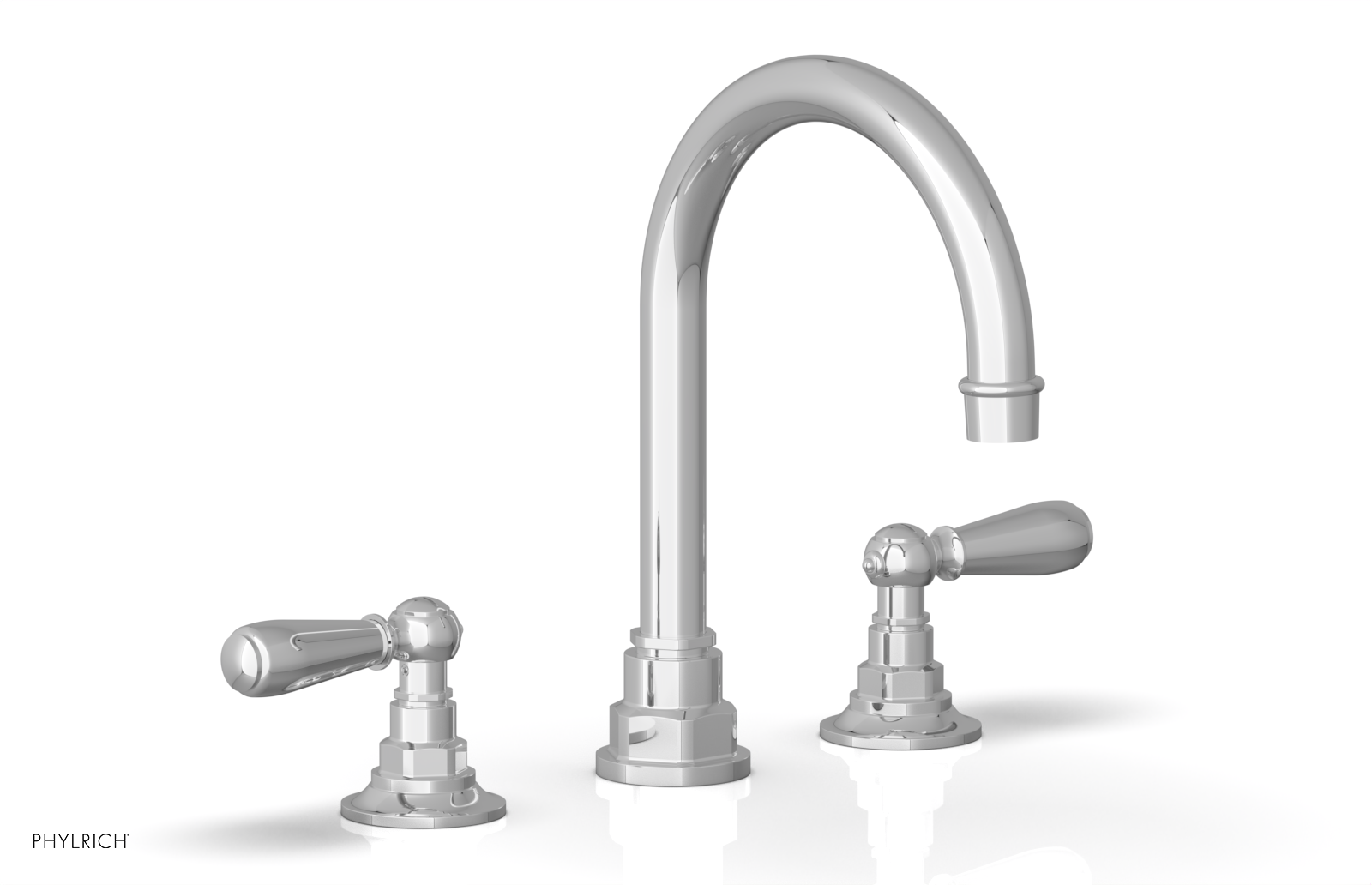 polished chrome bathroom faucet