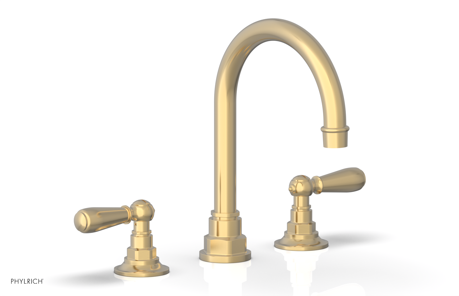 Phylrich Jamestown High Spout Widespread Faucet with Lever Handle