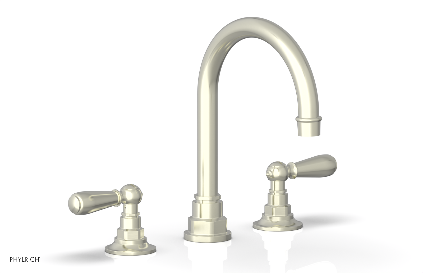 Phylrich Jamestown High Spout Widespread Faucet with Lever Handle