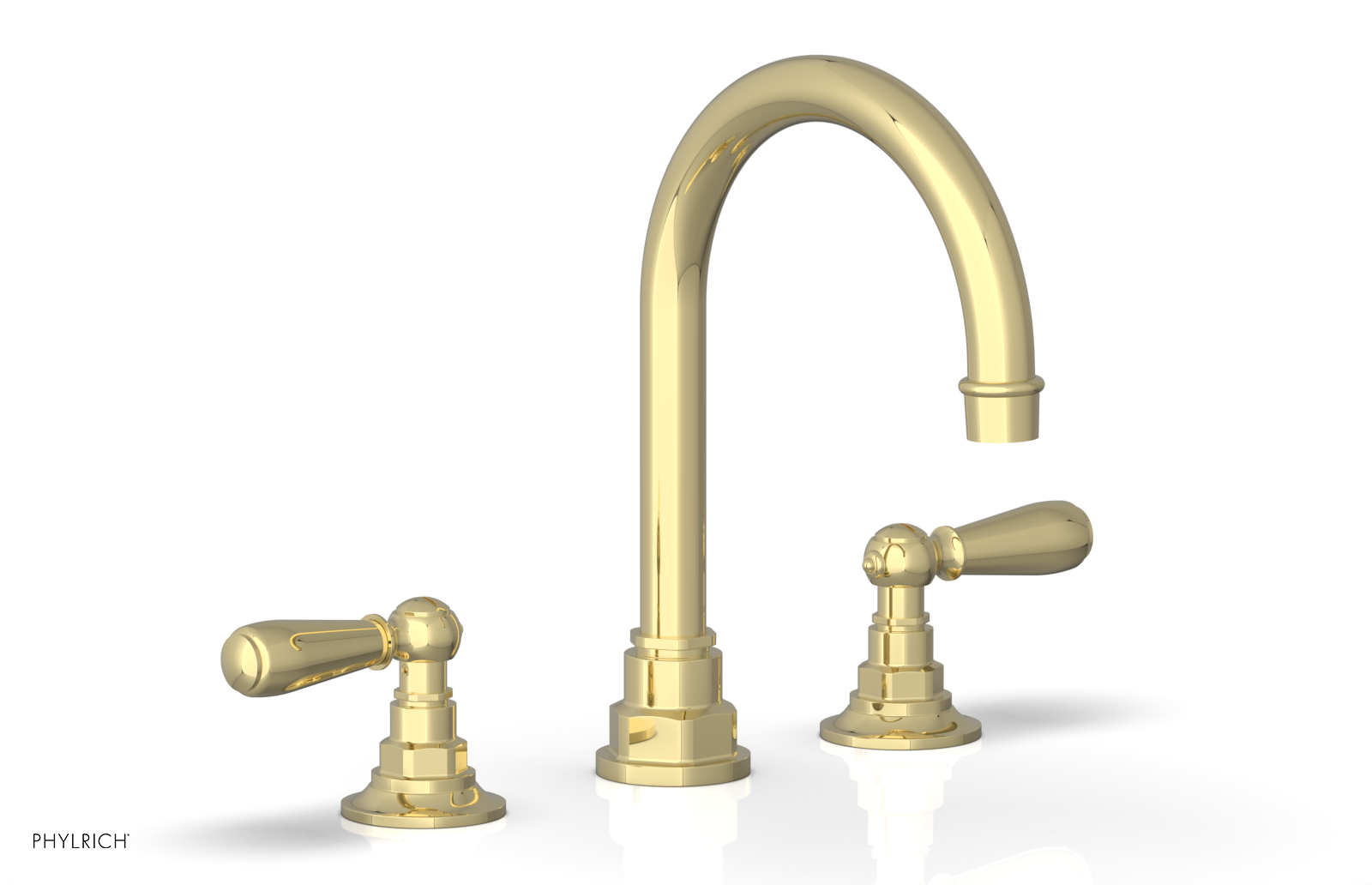 Phylrich Jamestown High Spout Widespread Faucet with Lever Handle