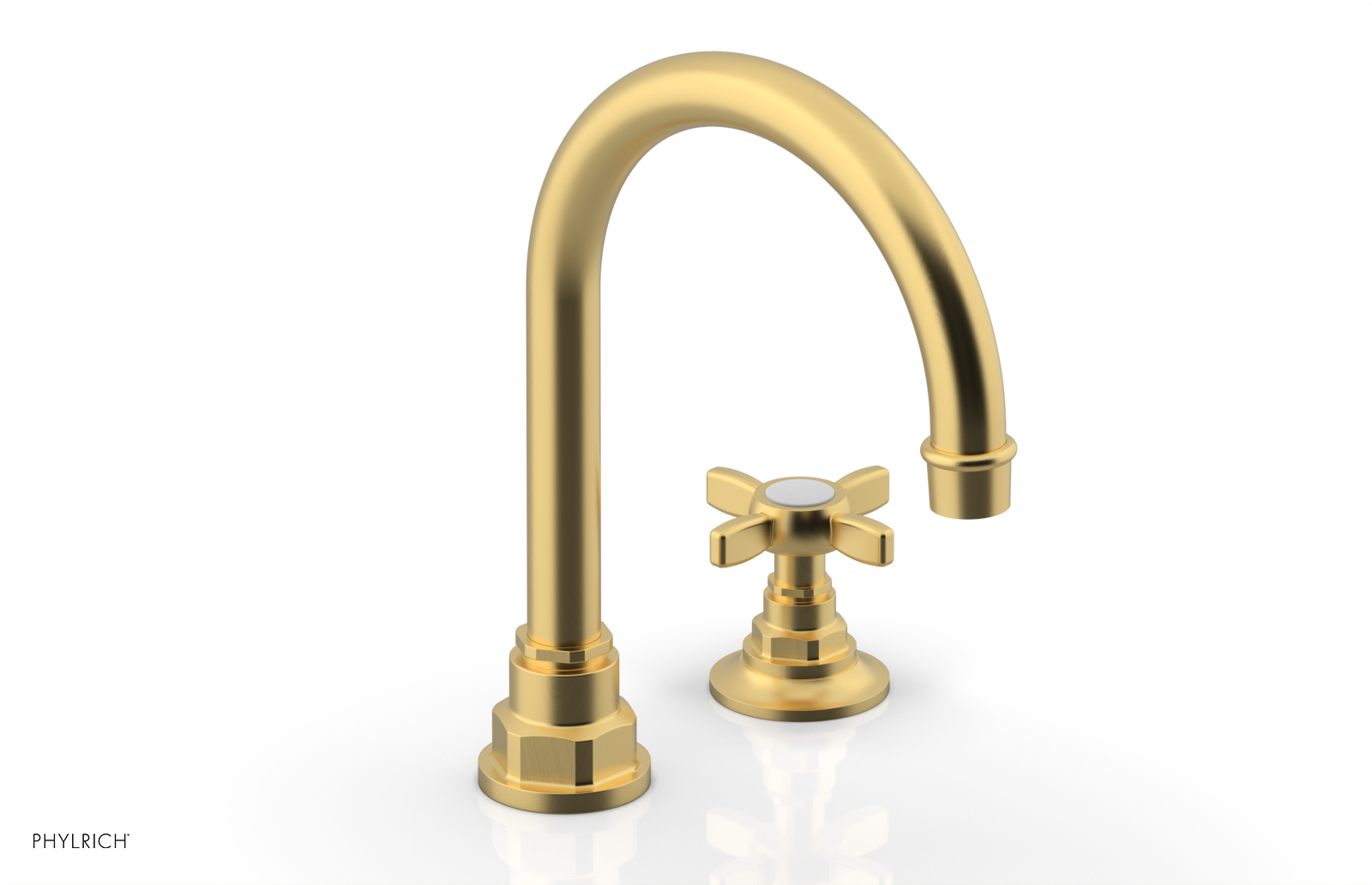 Phylrich Jamestown High Spout Single Handle Faucet with Cross Handle