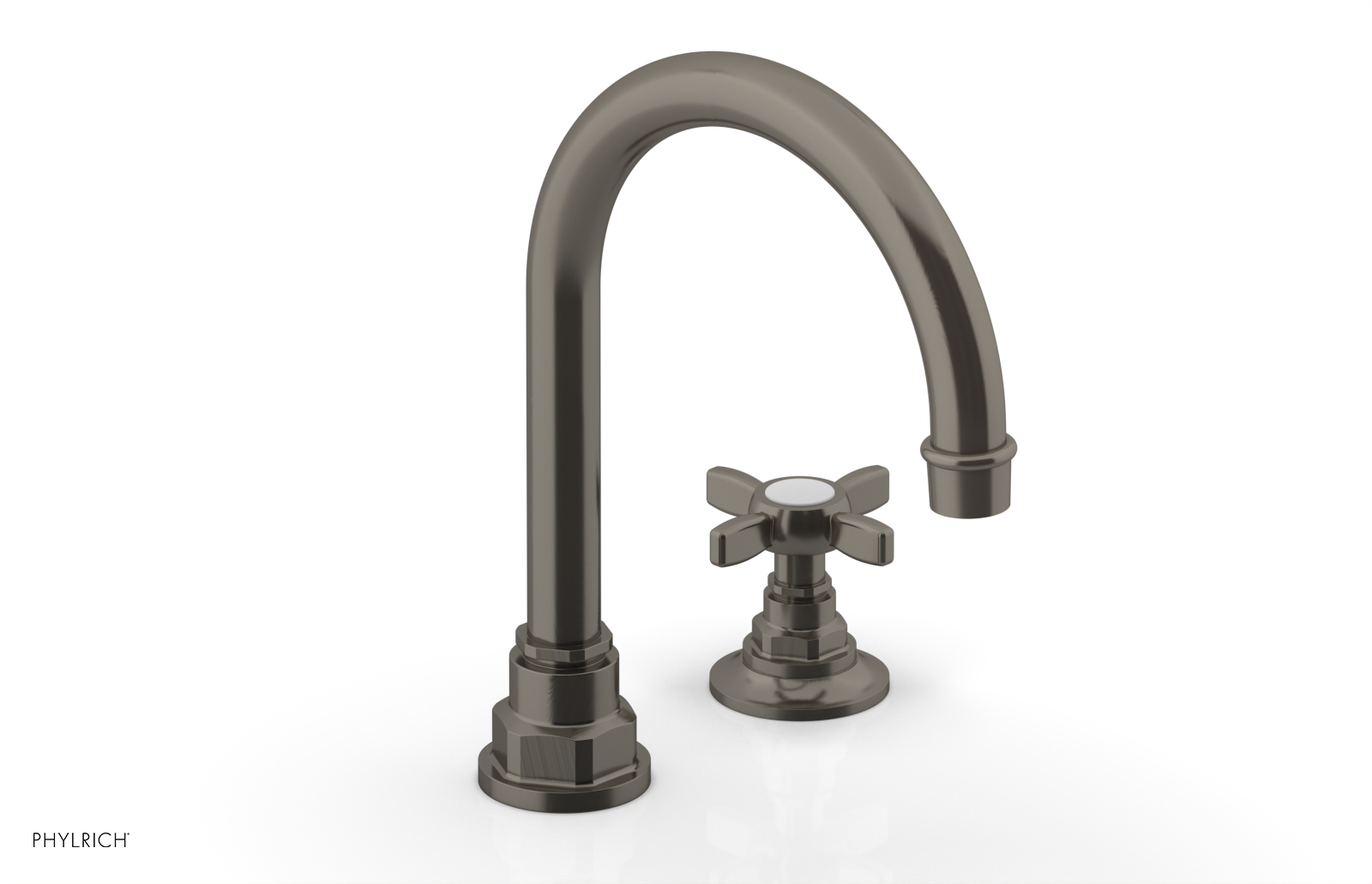 Phylrich Jamestown High Spout Single Handle Faucet with Cross Handle