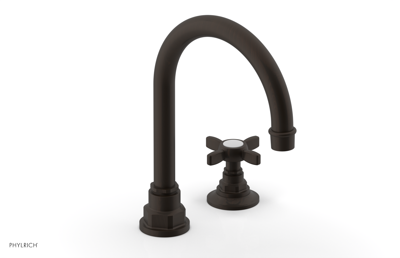 Phylrich Jamestown High Spout Single Handle Faucet with Cross Handle