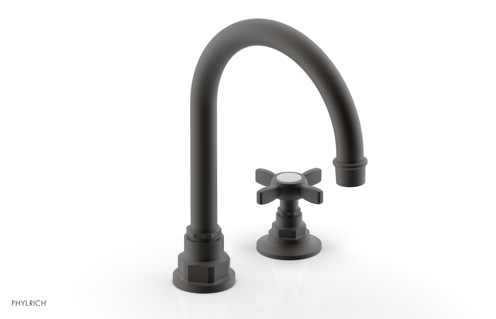 Phylrich Jamestown High Spout Single Handle Faucet with Cross Handle