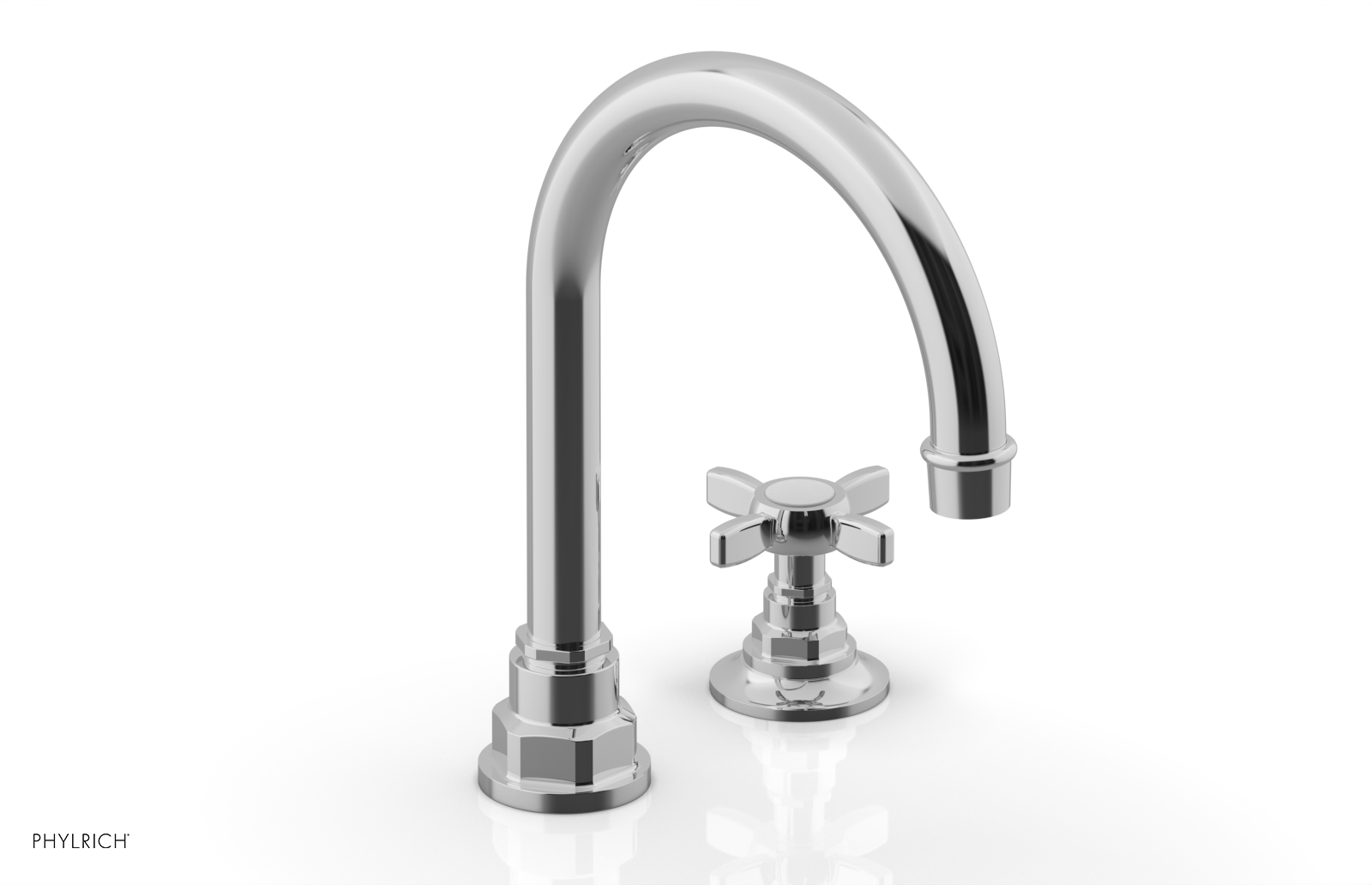 polished chrome bathroom faucet
