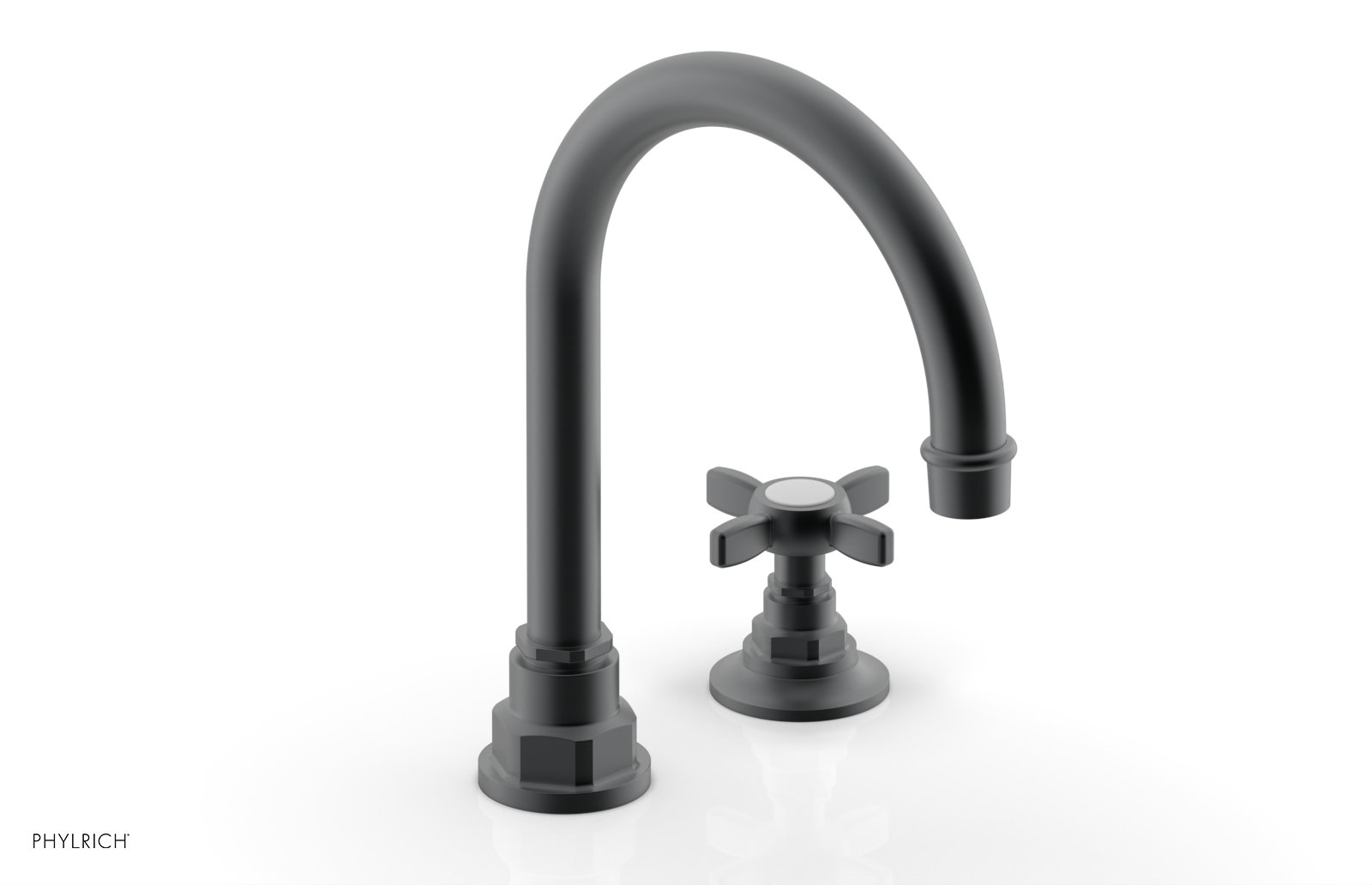 Phylrich Jamestown High Spout Single Handle Faucet with Cross Handle
