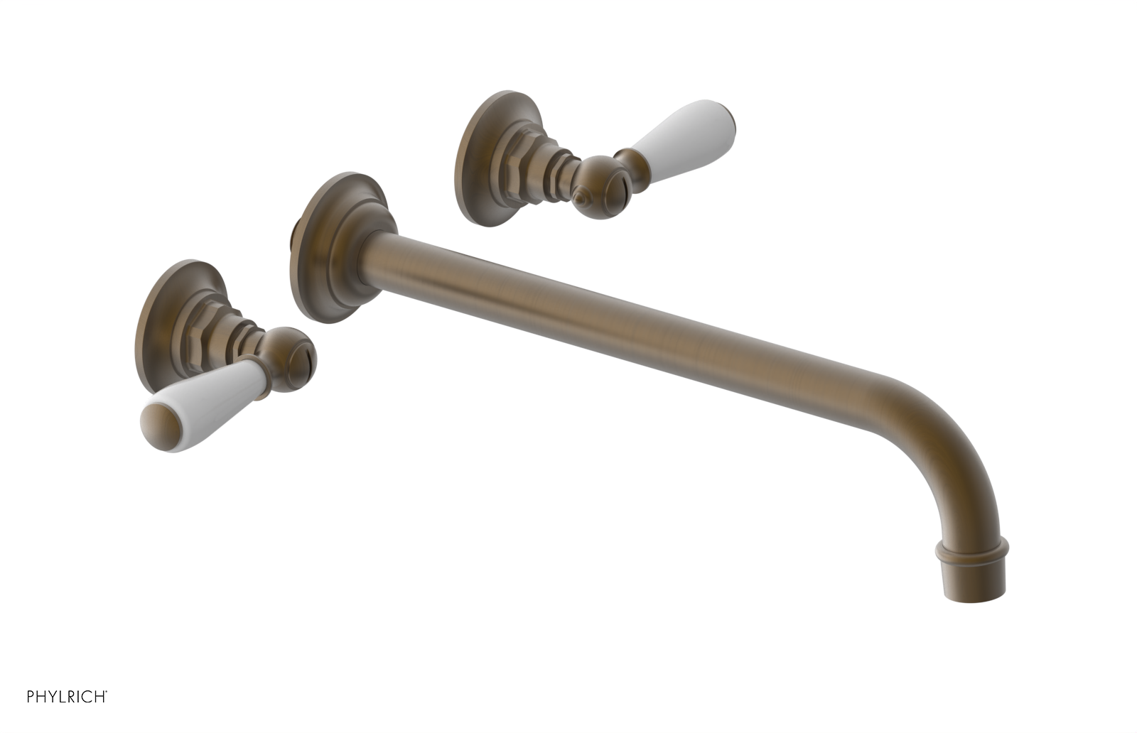 Phylrich Jamestown 12" Spout Wall Tub Set with Lever Handle