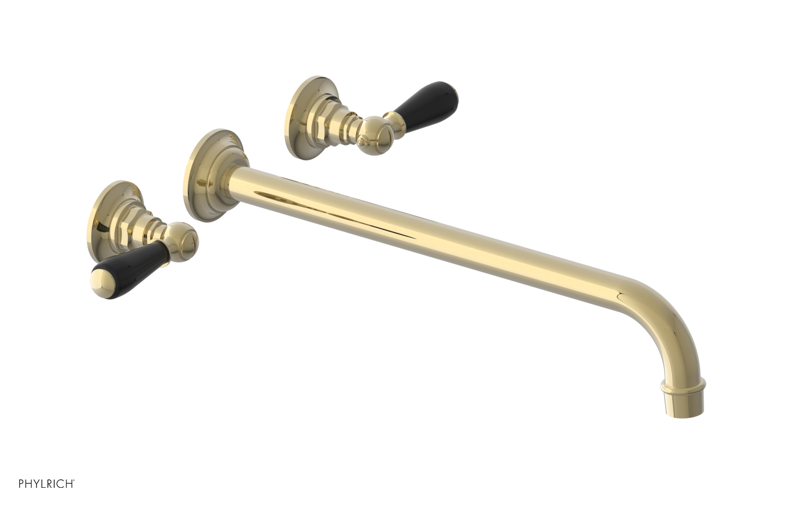 Phylrich Jamestown 14" Spout Wall Lavatory Set with Lever Handle