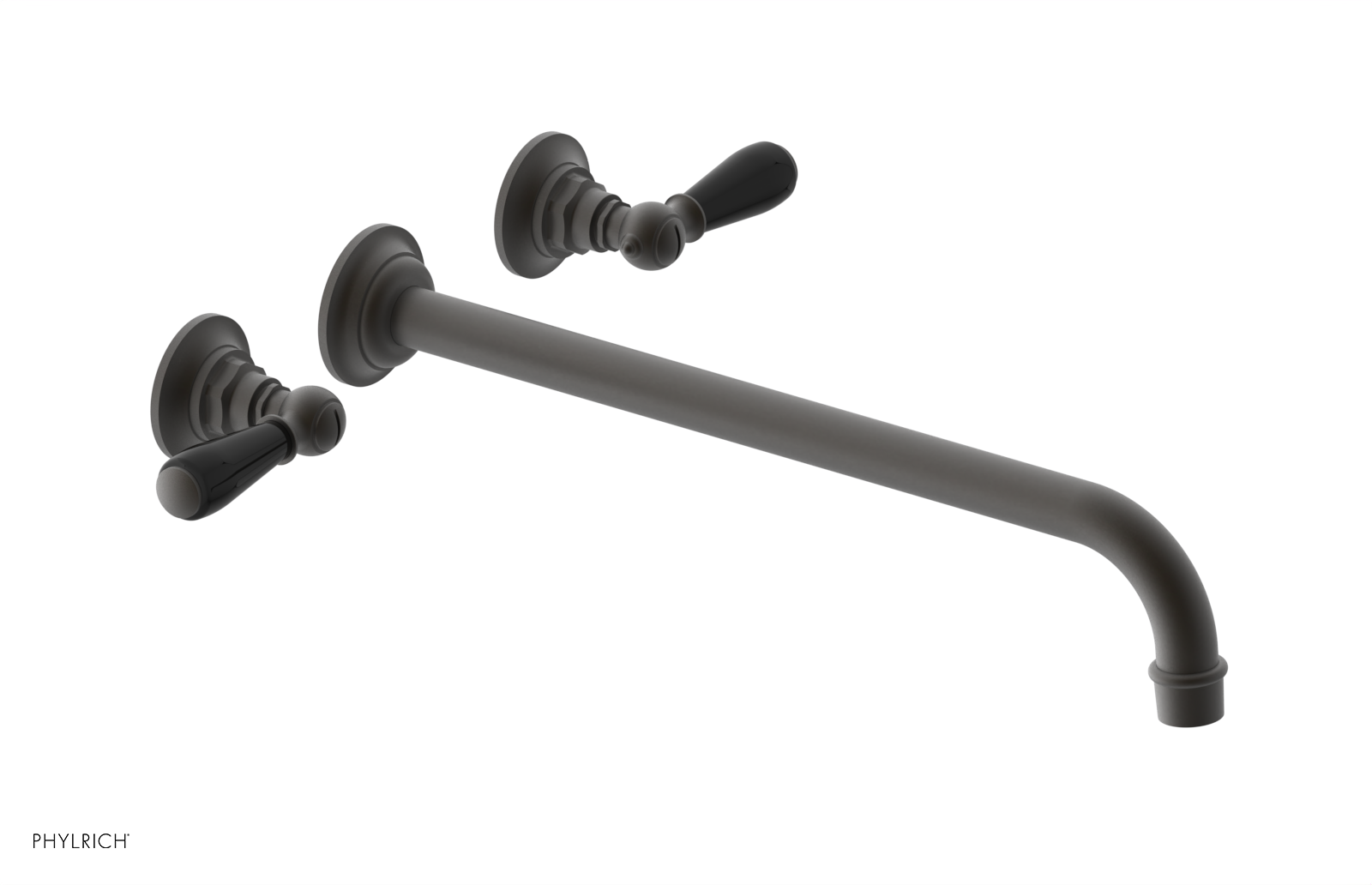 Phylrich Jamestown 14" Spout Wall Lavatory Set with Lever Handle