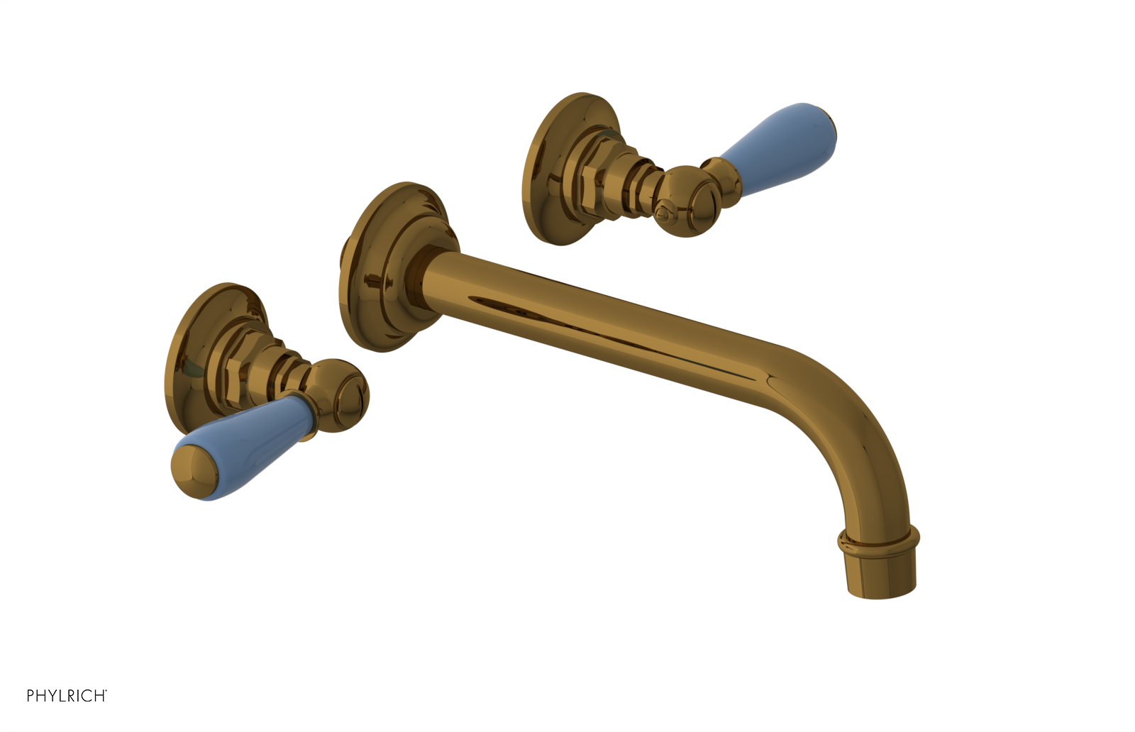 Phylrich Jamestown Wall Tub Set with Lever Handle