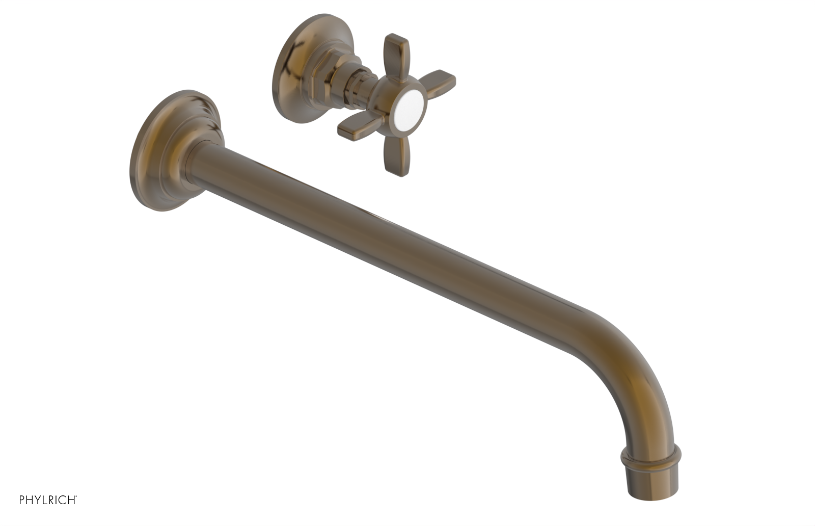 Phylrich Jamestown 12" Spout Single Handle Wall Lavatory Set