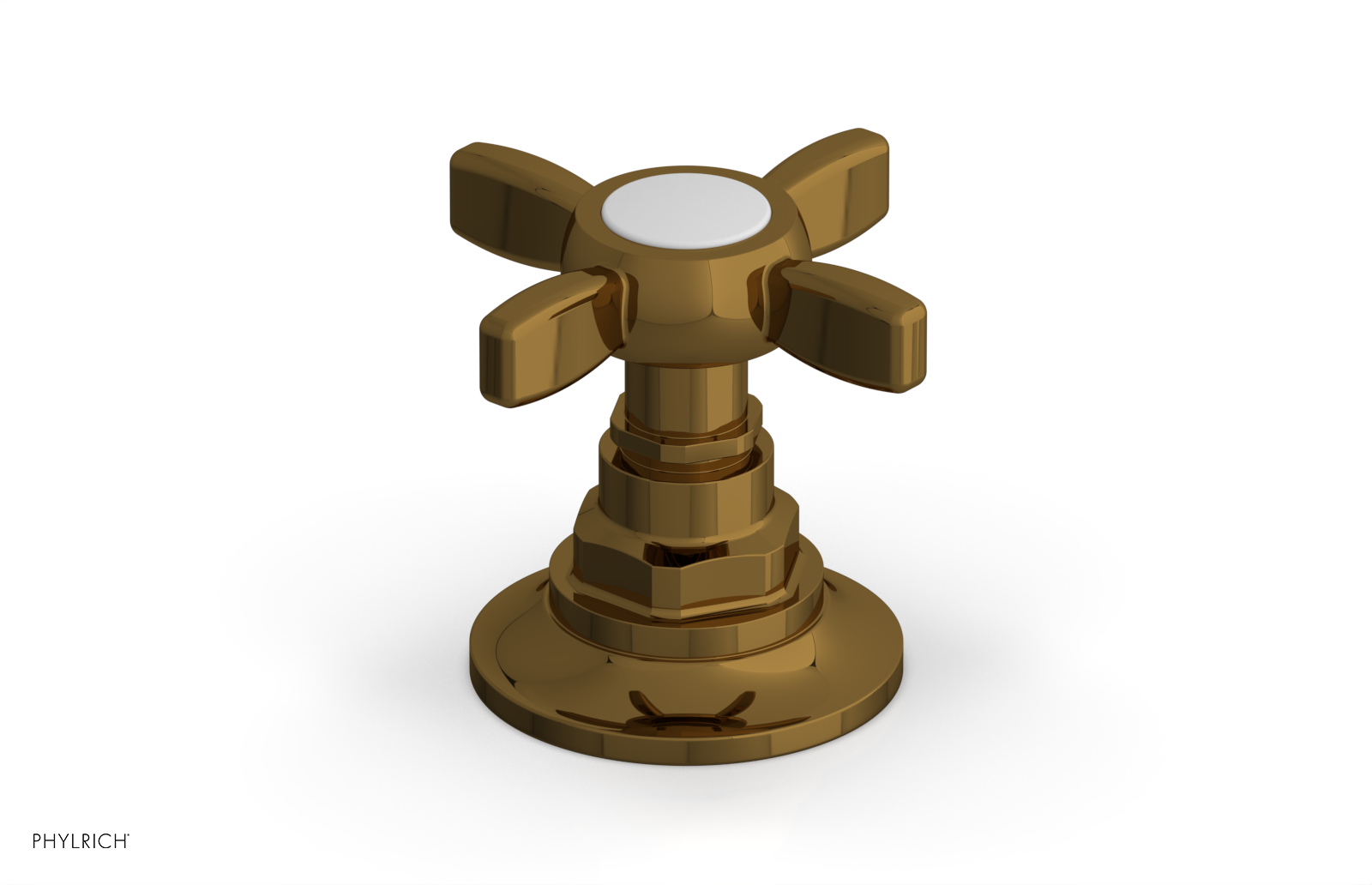 Phylrich Jamestown Volume Control/Diverter Trim with Cross Handle