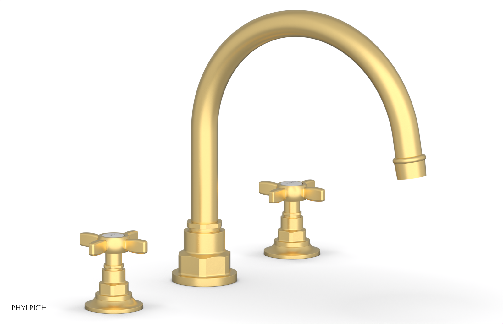 Phylrich Jamestown Deck Tub Set with Cross Handles