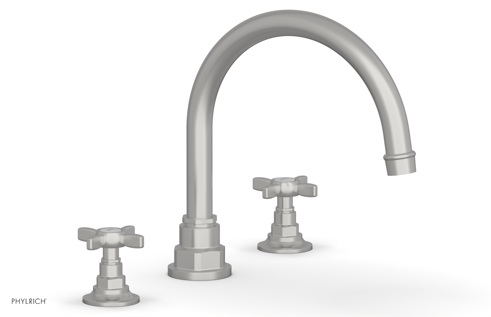 Phylrich Jamestown Deck Tub Set with Cross Handles