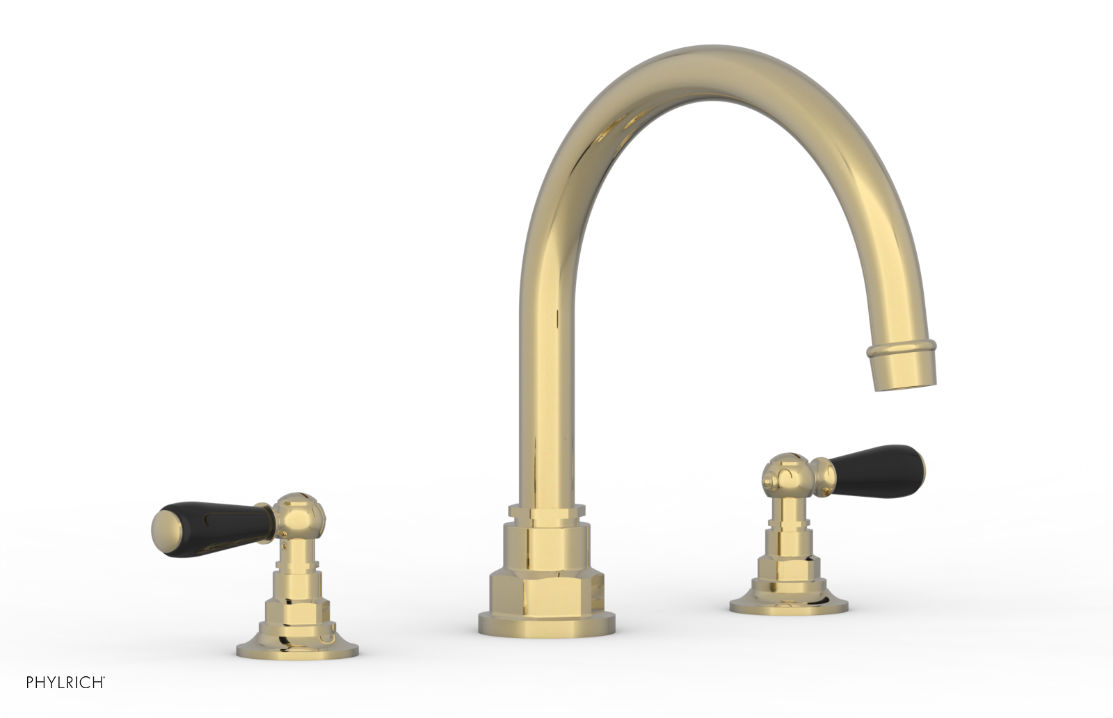 Phylrich Jamestown Deck Tub Set with Lever Handles