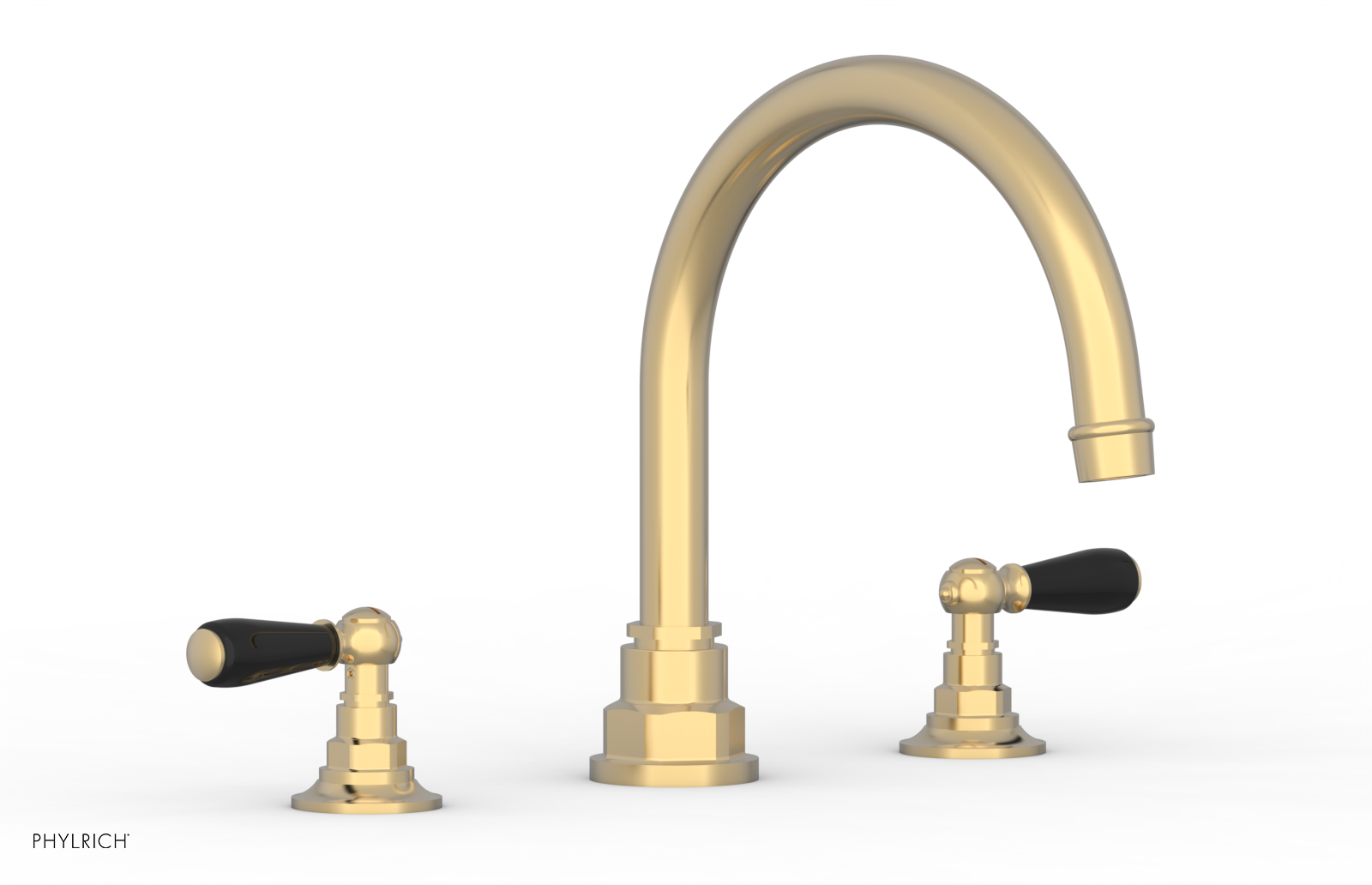 Phylrich Jamestown Deck Tub Set with Lever Handles