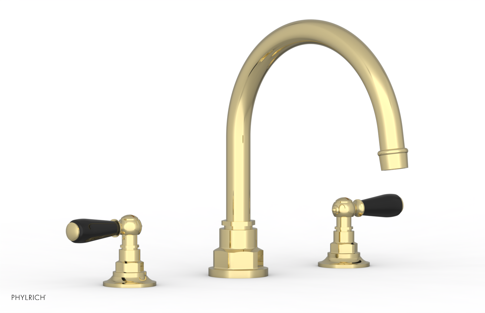 Phylrich Jamestown Deck Tub Set with Lever Handles