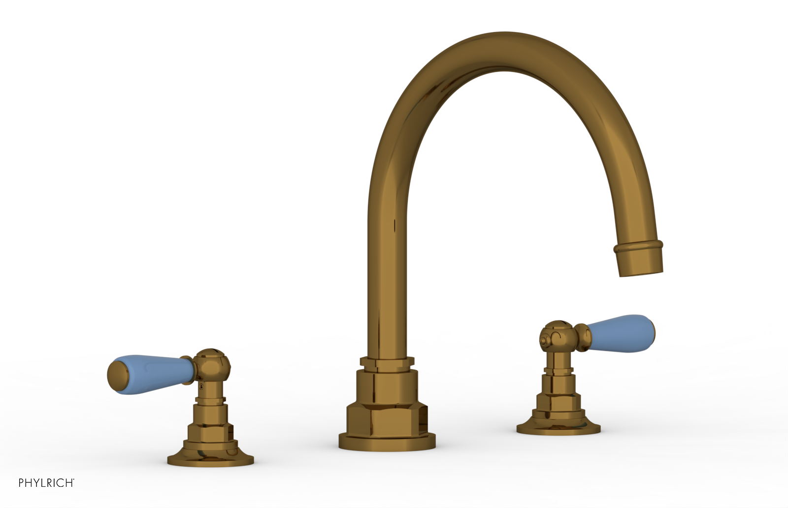 Phylrich Jamestown Deck Tub Set with Lever Handles