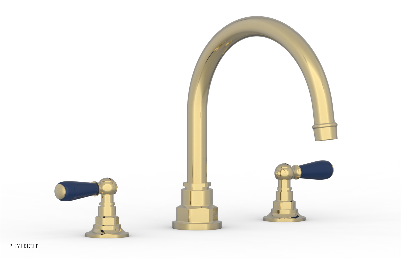 Phylrich Jamestown Deck Tub Set with Lever Handles