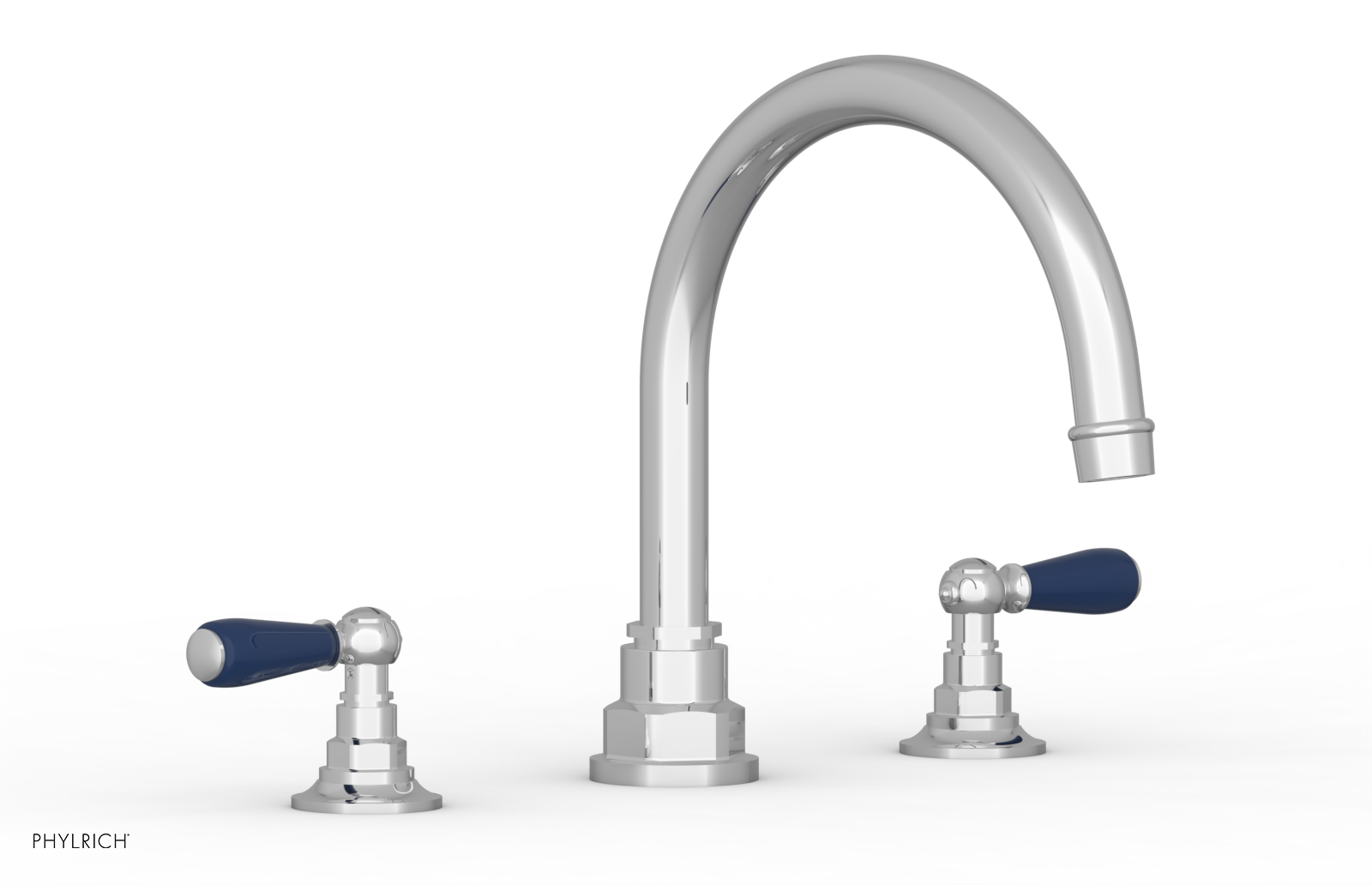 Phylrich Jamestown Deck Tub Set with Lever Handles