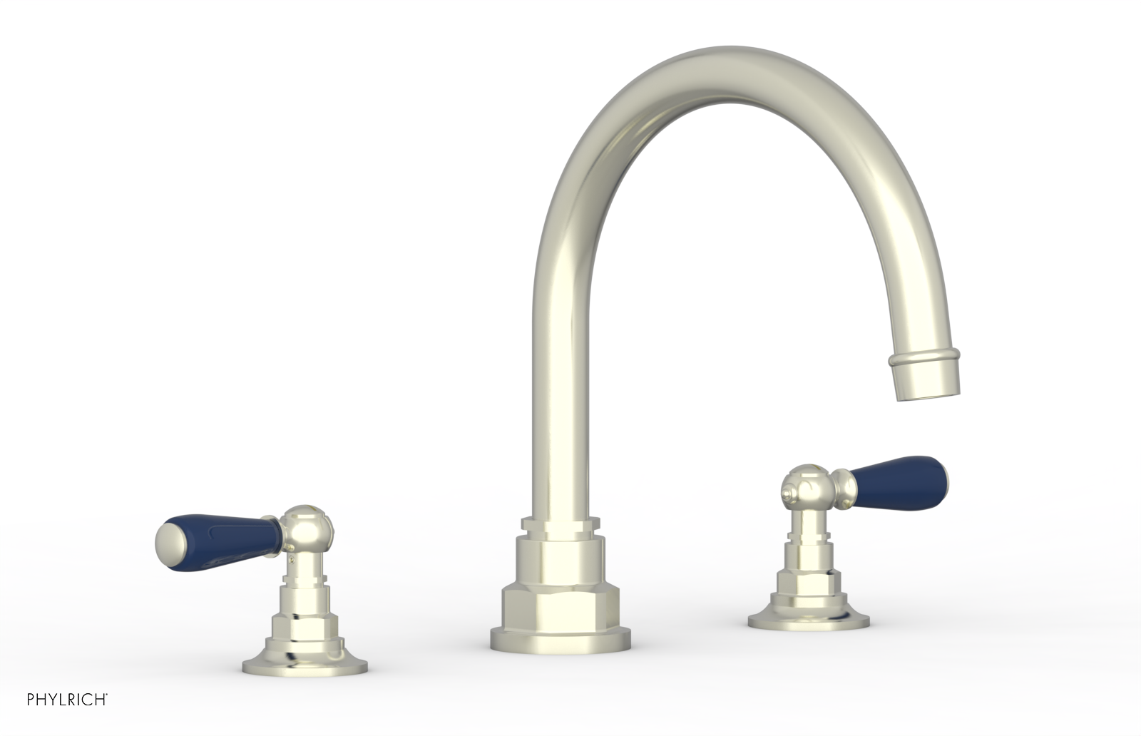 Phylrich Jamestown Deck Tub Set with Lever Handles