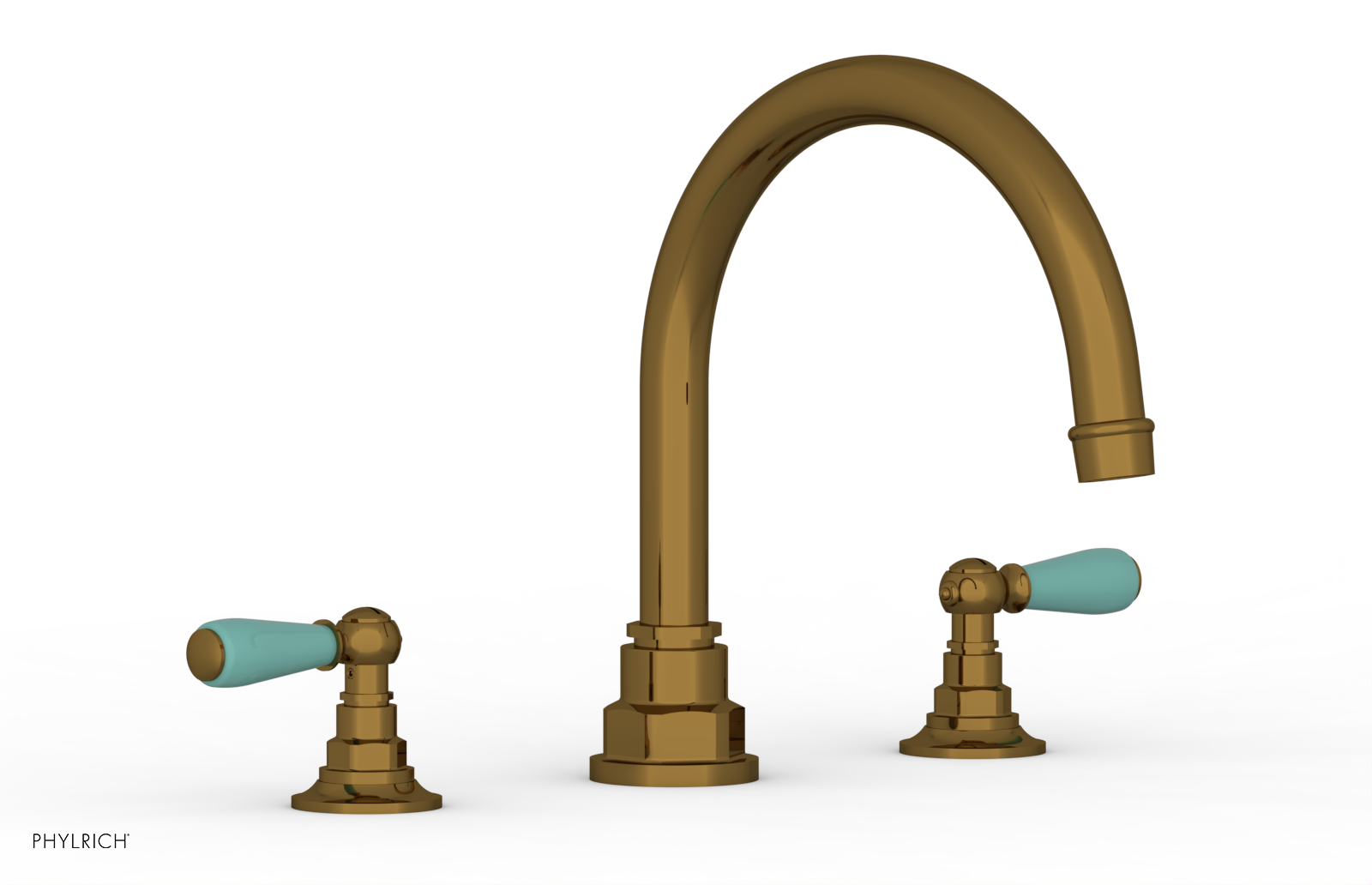 Phylrich Jamestown Deck Tub Set with Lever Handles