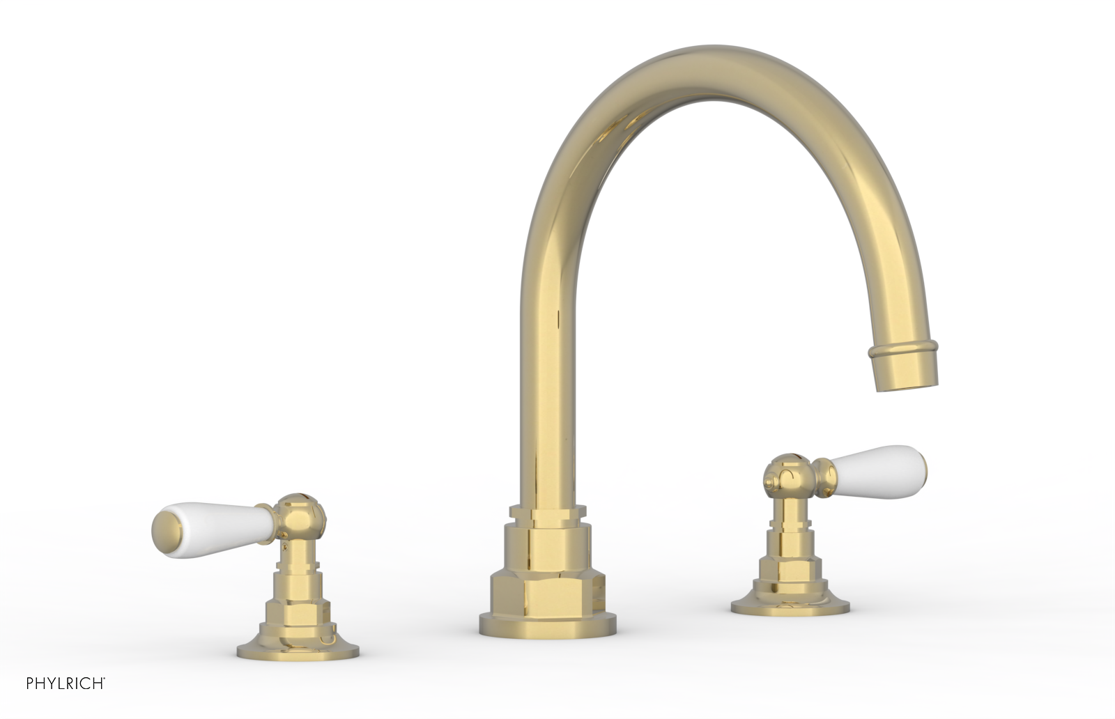 Phylrich Jamestown Deck Tub Set with Lever Handles