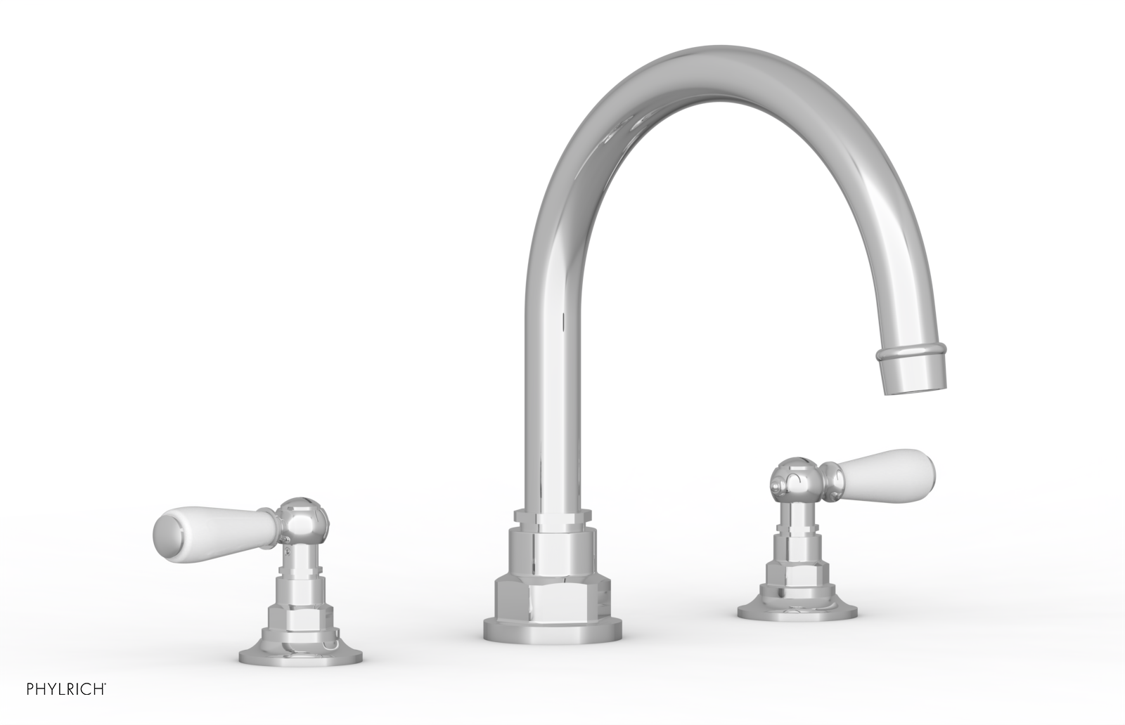 Phylrich Jamestown Deck Tub Set with Lever Handles