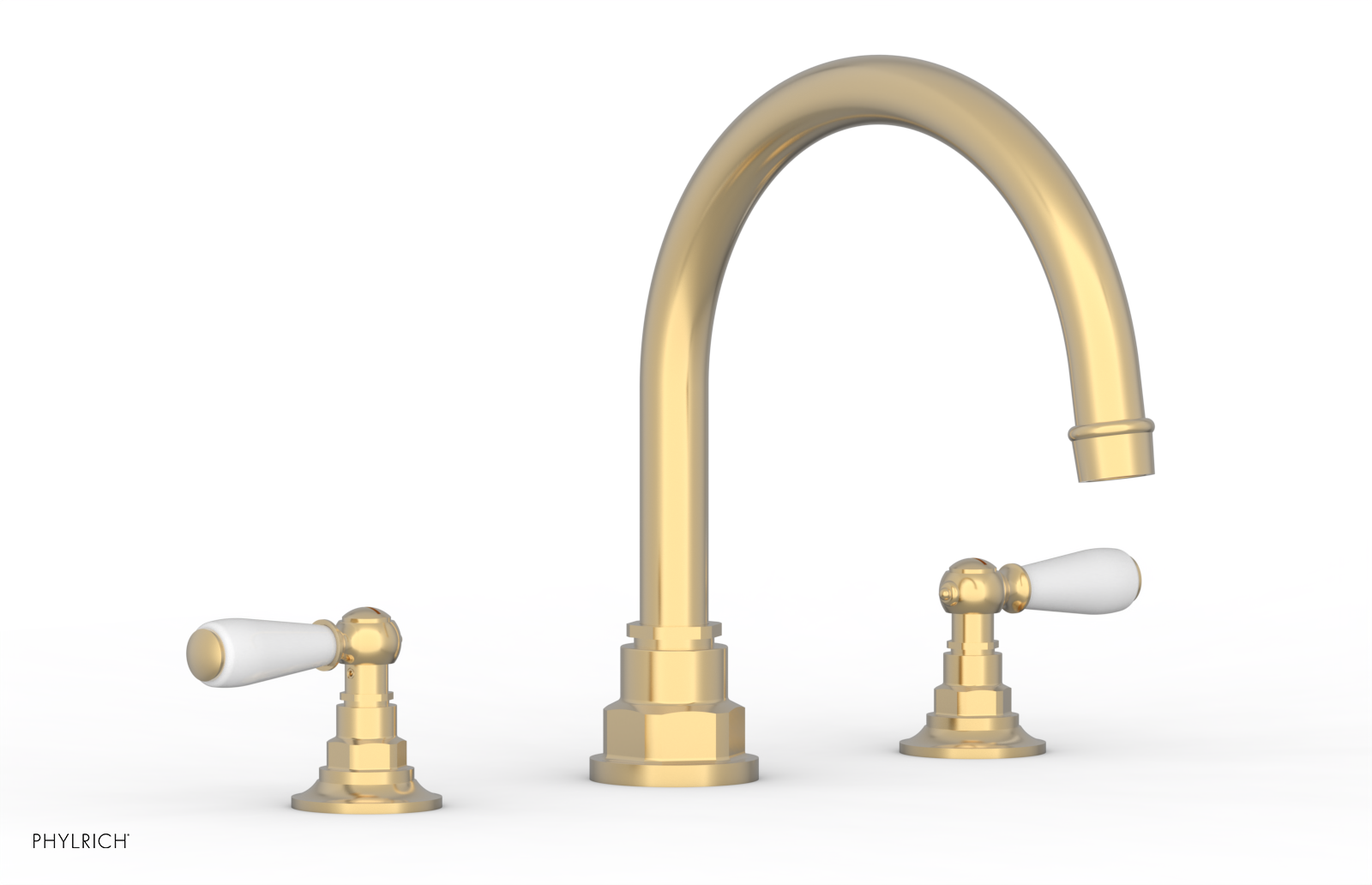 Phylrich Jamestown Deck Tub Set with Lever Handles