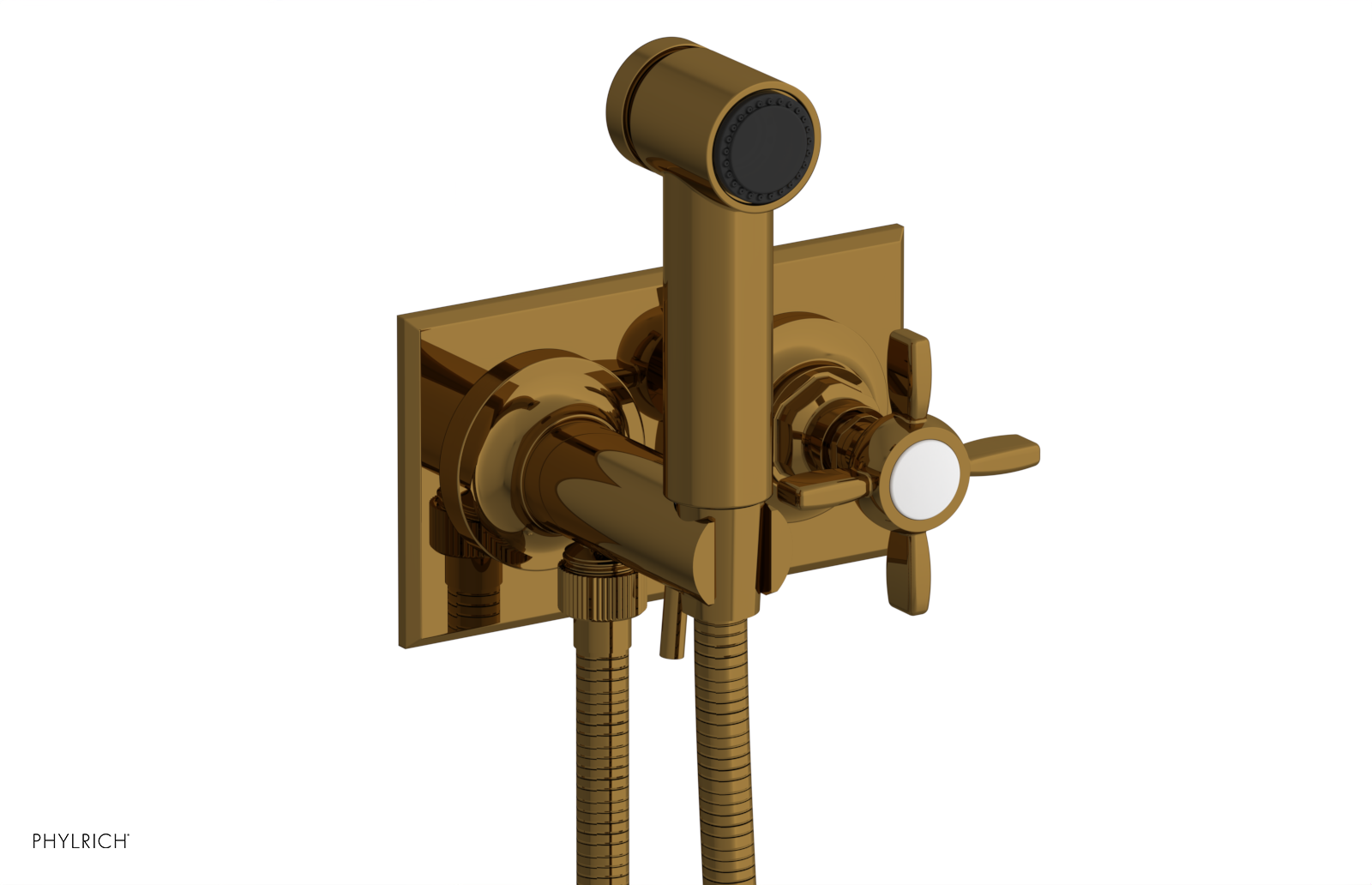 Phylrich Jamestown Wall Mounted Bidet with Cross Handle