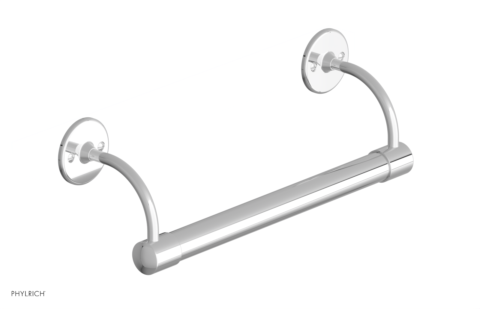 polished chrome towel bar