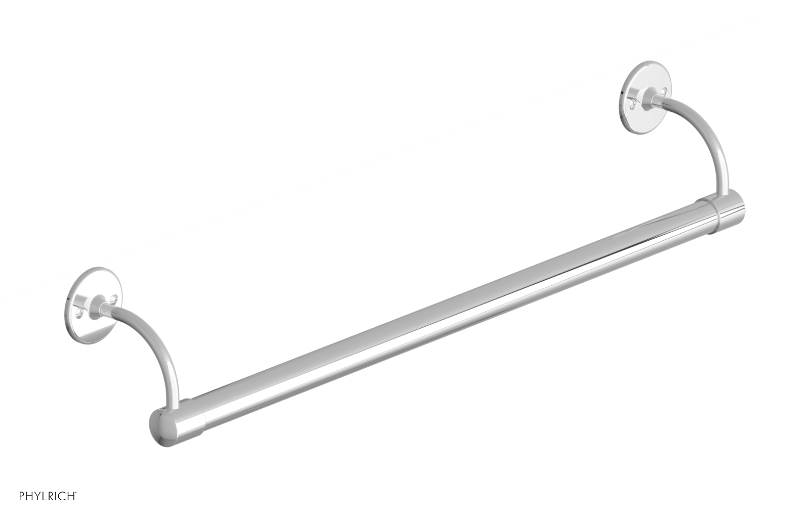 polished chrome towel bar