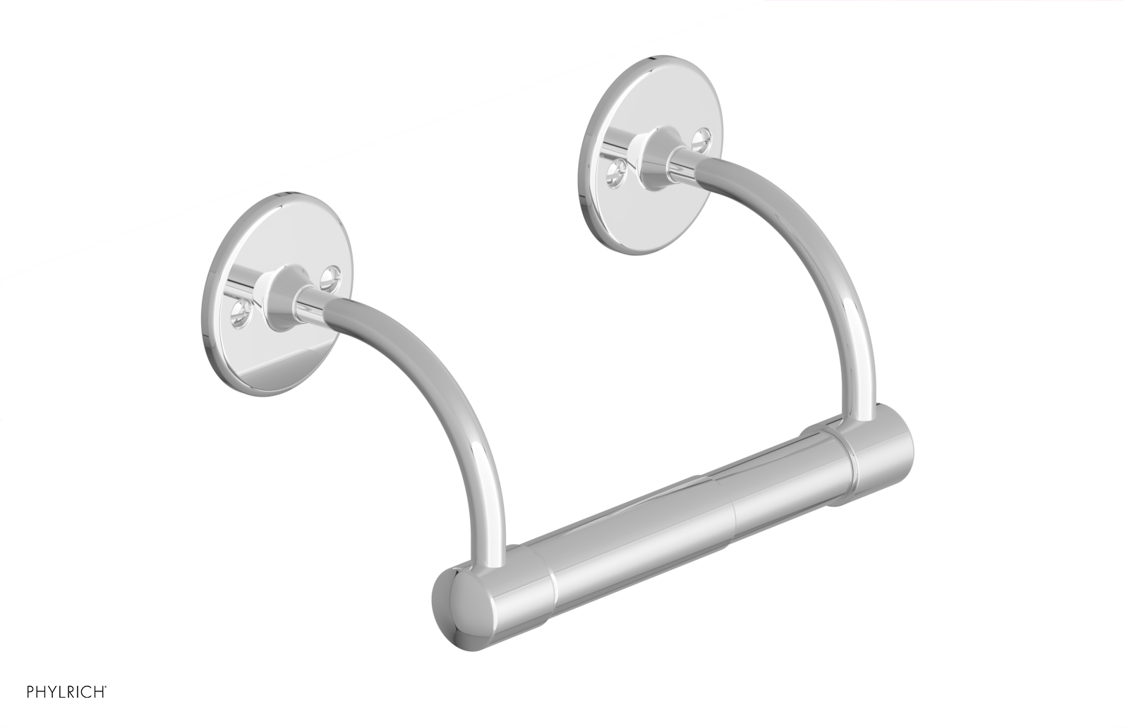 polished chrome paper holder