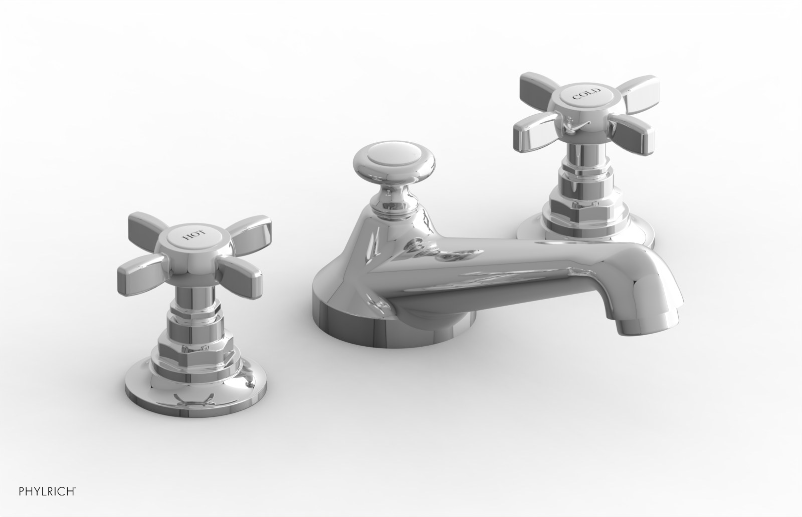 polished chrome bathroom faucet