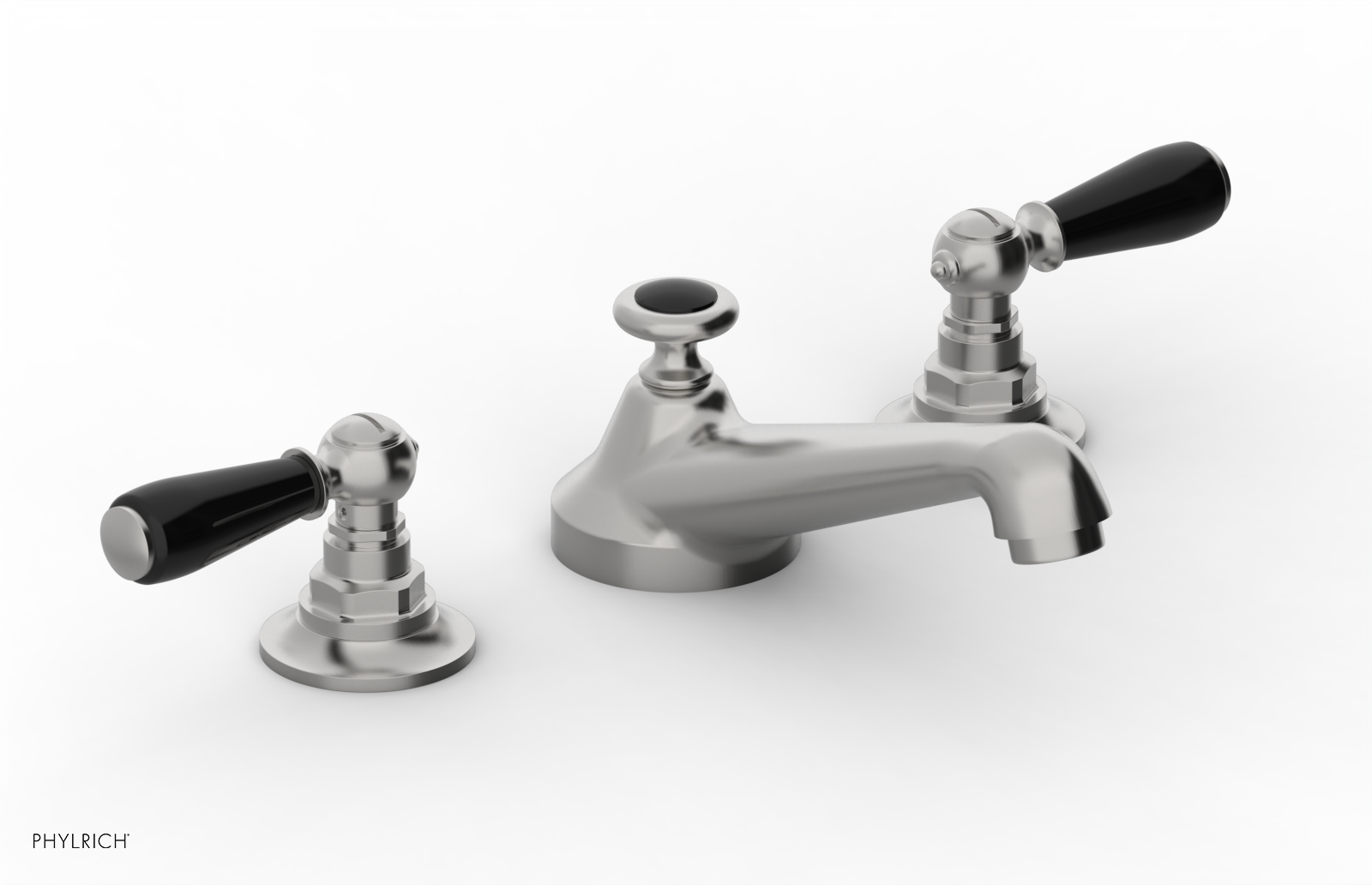 Phylrich Jamestown Low Spout Widespread Faucet with Lever Handle