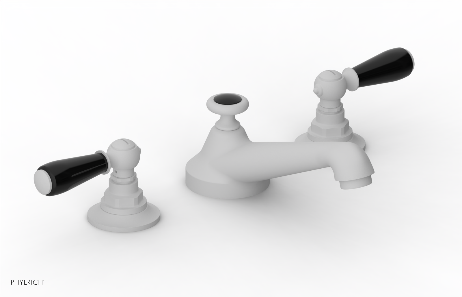 Phylrich Jamestown Low Spout Widespread Faucet with Lever Handle