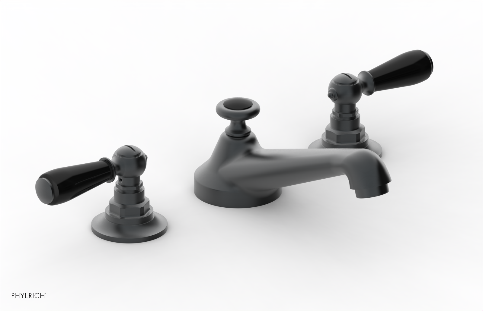 Phylrich Jamestown Low Spout Widespread Faucet with Lever Handle