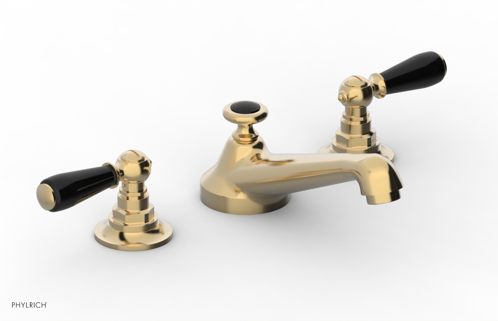 Phylrich Jamestown Low Spout Widespread Faucet with Lever Handle