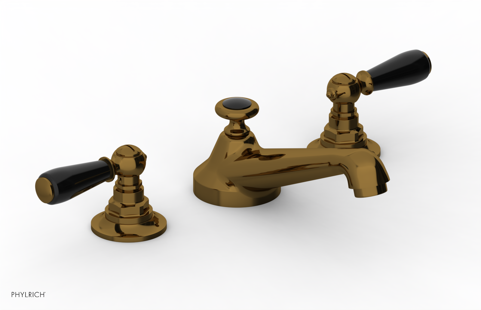 Phylrich Jamestown Low Spout Widespread Faucet with Lever Handle